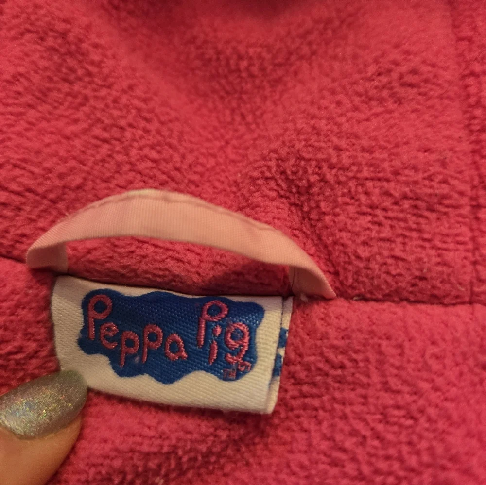 Vintage Y2k 2003 Peppa Pig Pink Polka Dot Hooded Jacket